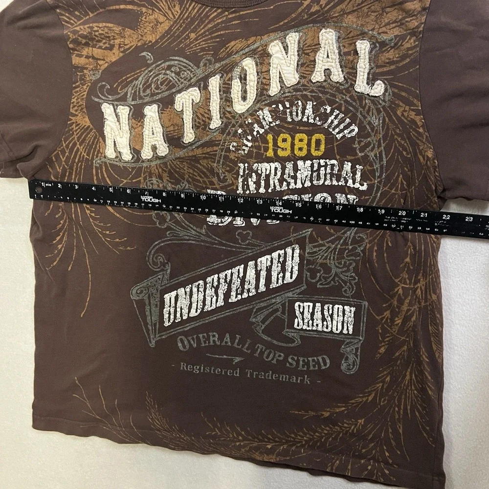 Vintage Urban Up Pipeline T-Shirt Mens Size XL Brown Distressed Y2K Short Sleeve